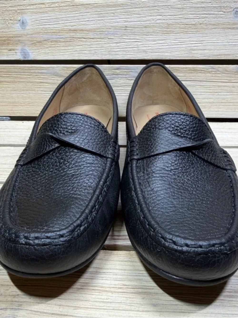 Marc Joseph New York Clermont Street Women’s Size 9 1/2 Pebbled Leather Loafers